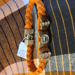 3/$15 Orange Lia Sophia Bracelet Lot 218